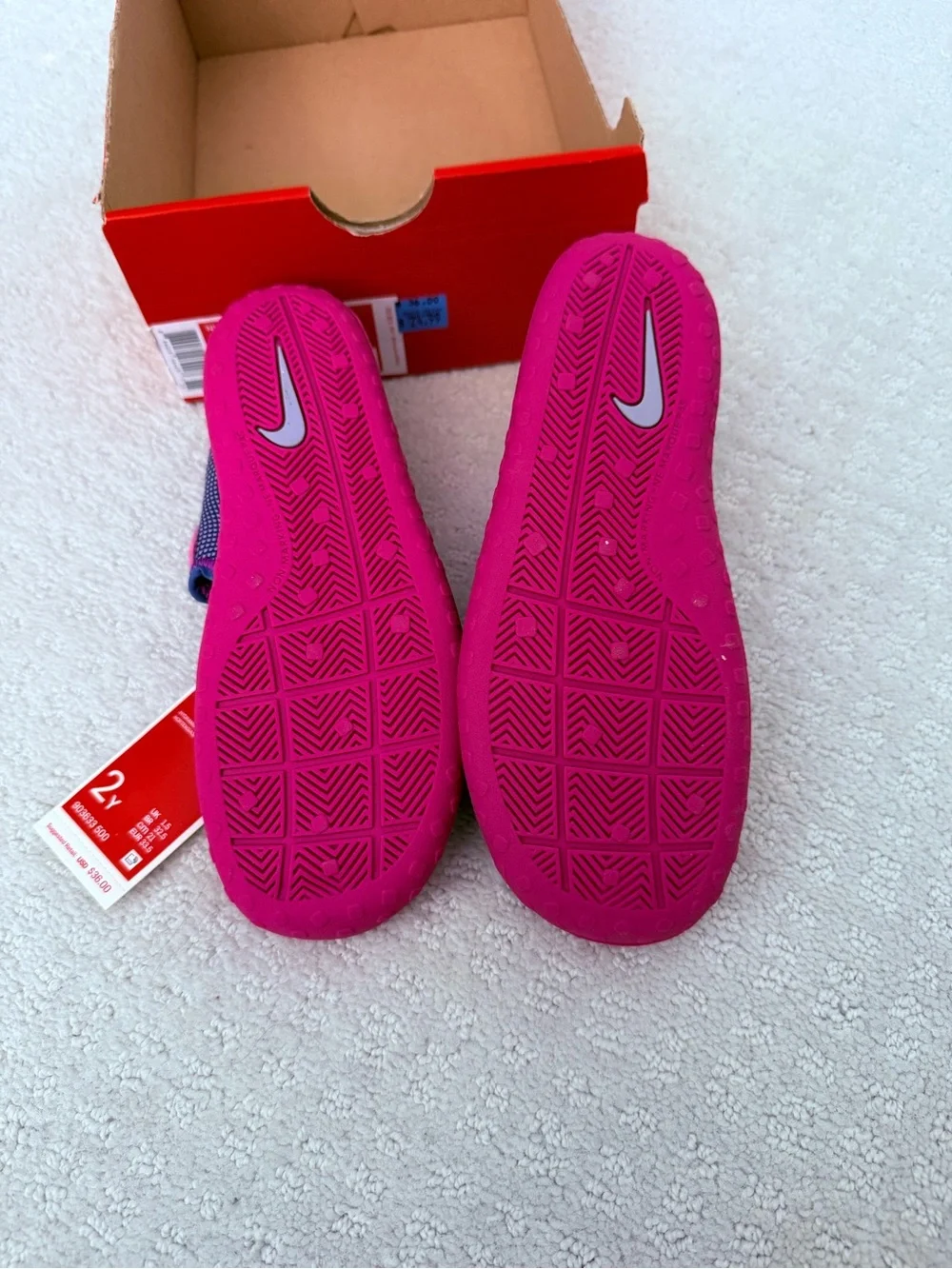 Nike Kids Pink & Purple Water-Friendly Hook-and-Loop Sandals